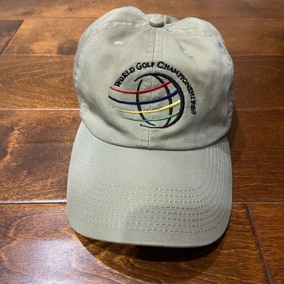 The Game Vintage World Golf Championship Tan Cotton Strapback Hat Men's One Size - Picture 3 of 8